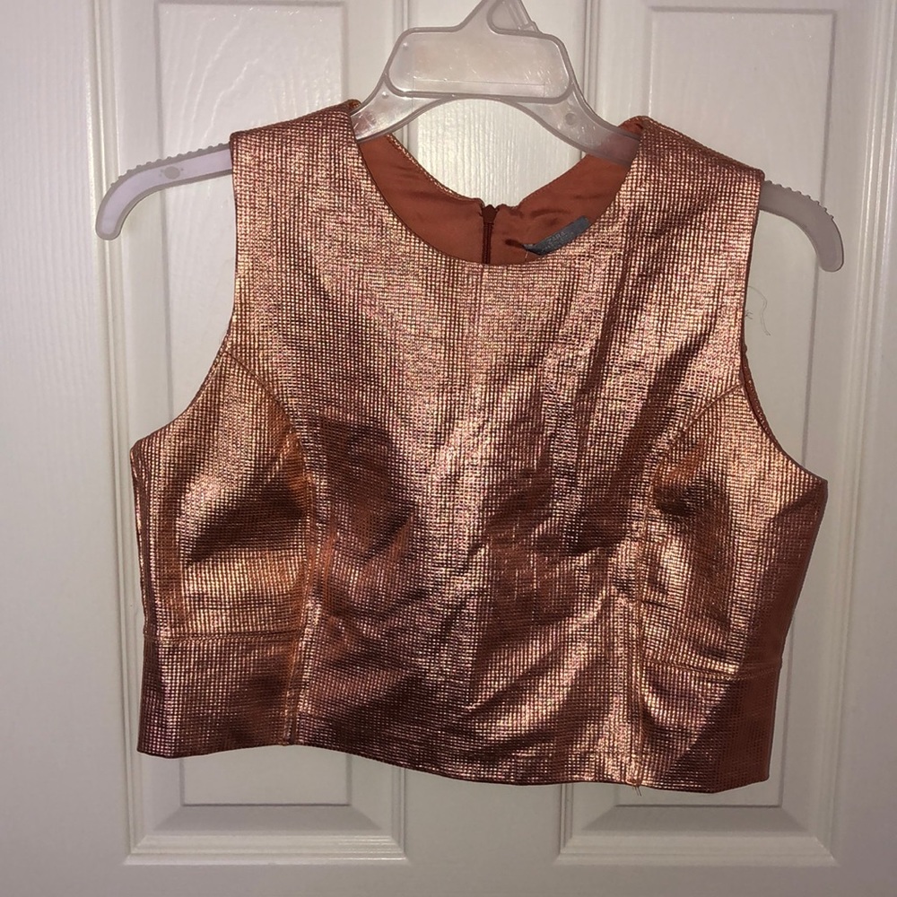 ZARA Rose gold crop top